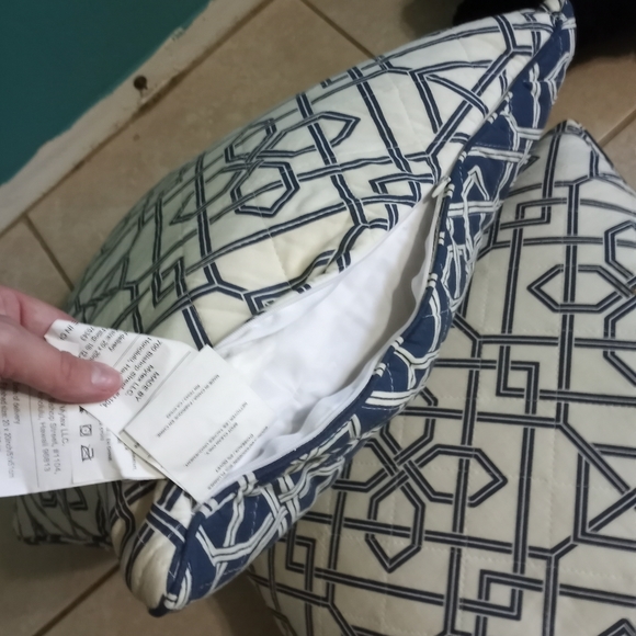 Home Goods Blue & White Patterned Down Pillows - Picture 6 of 6